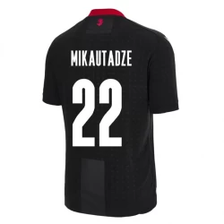 Camiseta Fútbol Georgia Mikautadze #22 Eurocopa 2024 Segunda Hombre Equipación