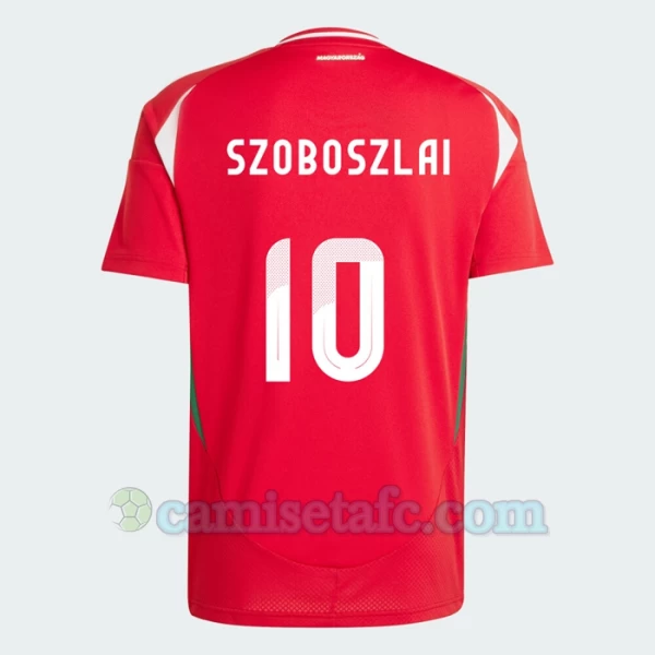 Camiseta Fútbol Hungría Dominik Szoboszlai #10 Eurocopa 2024 Primera Hombre Equipación