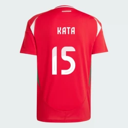 Camiseta Fútbol Hungría Mihaly Kata #15 Eurocopa 2024 Primera Hombre Equipación
