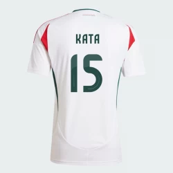 Camiseta Fútbol Hungría Mihaly Kata #15 Eurocopa 2024 Segunda Hombre Equipación