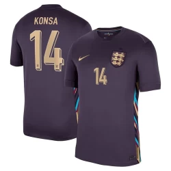 Camiseta Fútbol Inglaterra Konsa #14 Eurocopa 2024 Segunda Hombre Equipación