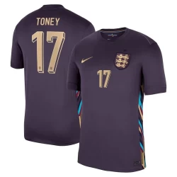 Camiseta Fútbol Inglaterra Toney #17 Eurocopa 2024 Segunda Hombre Equipación