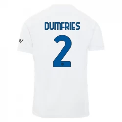 Camiseta Fútbol Inter Milan 2023-24 Dumfries #2 Segunda Equipación Hombre