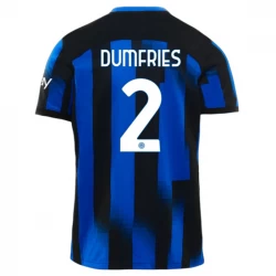 Camiseta Fútbol Inter Milan Dumfries #2 2023-24 Primera Equipación Hombre