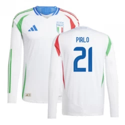 Camiseta Fútbol Italia Andrea Pirlo #21 Eurocopa 2024 Segunda Hombre Equipación Manga Larga