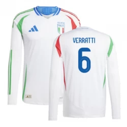 Camiseta Fútbol Italia Marco Verratti #6 Eurocopa 2024 Segunda Hombre Equipación Manga Larga