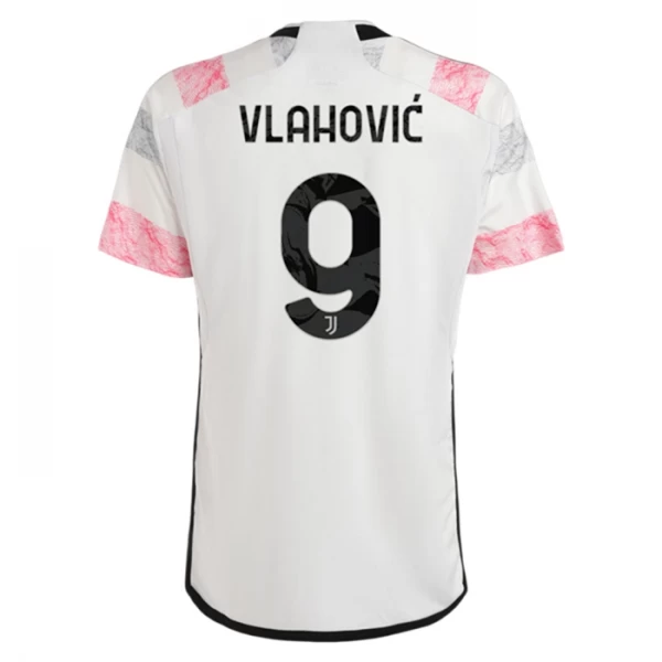 Camiseta Fútbol Juventus FC 2023-24 Vlahovic #9 Segunda Equipación Hombre