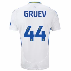 Camiseta Fútbol Leeds United Gruev #44 2024-25 Primera Equipación Hombre