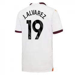 Camiseta Fútbol Manchester City 2023-24 J. Alvarez #19 Segunda Equipación Hombre