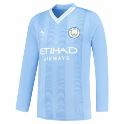 Camiseta Fútbol Manchester City 2023-24 Primera Equipación Hombre Manga Larga