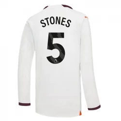 Camiseta Fútbol Manchester City 2023-24 Stones #5 Segunda Equipación Hombre Manga Larga