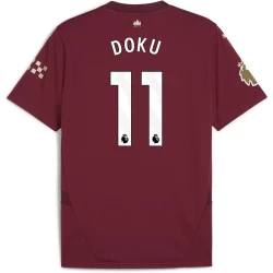 Camiseta Fútbol Manchester City 2024-25 Jérémy Doku #11 Segunda Equipación Hombre