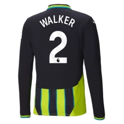 Camiseta Fútbol Manchester City 2024-25 Kyle Walker #2 Segunda Equipación Hombre Manga Larga