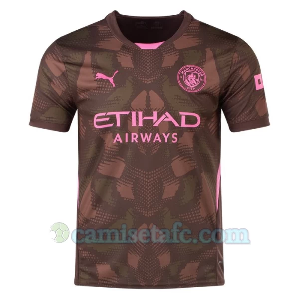 Camiseta Fútbol Manchester City 2024-25 Portero Segunda Equipación Hombre