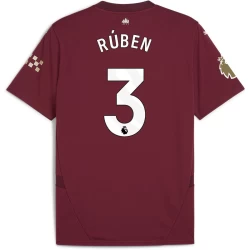 Camiseta Fútbol Manchester City 2024-25 Ruben #3 Segunda Equipación Hombre