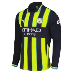 Camiseta Fútbol Manchester City 2024-25 Segunda Equipación Hombre Manga Larga