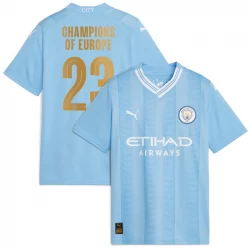 Camiseta Fútbol Manchester City Champions of Europe #23 2023-24 Primera Equipación Hombre