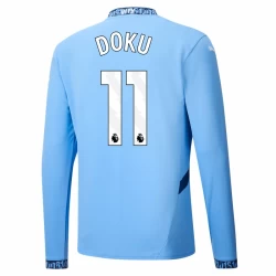 Camiseta Fútbol Manchester City Doku #11 2024-25 Primera Equipación Hombre Manga Larga