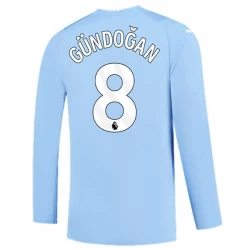 Camiseta Fútbol Manchester City İlkay Gündoğan #8 2023-24 Primera Equipación Hombre Manga Larga