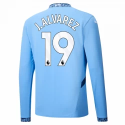 Camiseta Fútbol Manchester City J. Alvarez #19 2024-25 Primera Equipación Hombre Manga Larga