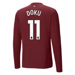 Camiseta Fútbol Manchester City Jérémy Doku #11 2024-25 Tercera Equipación Hombre Manga Larga