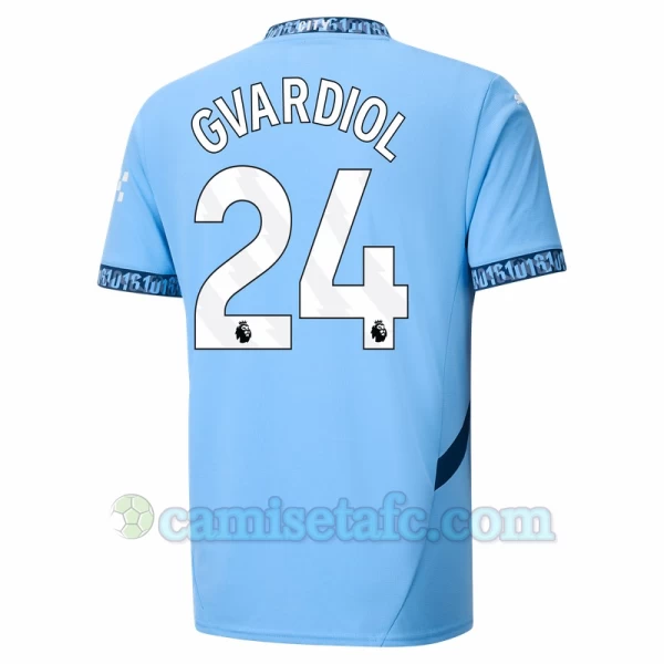 Camiseta Fútbol Manchester City Josko Gvardiol #24 2024-25 Primera Equipación Hombre