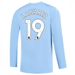 Camiseta Fútbol Manchester City Julián Álvarez #19 2023-24 Primera Equipación Hombre Manga Larga