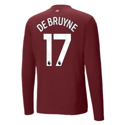 Camiseta Fútbol Manchester City Kevin De Bruyne #17 2024-25 Tercera Equipación Hombre Manga Larga