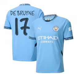 Camiseta Fútbol Manchester City Kevin De Bruyne #17 2024-25 UCL Primera Equipación Hombre