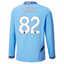 Camiseta Fútbol Manchester City Lewis #82 2024-25 Primera Equipación Hombre Manga Larga