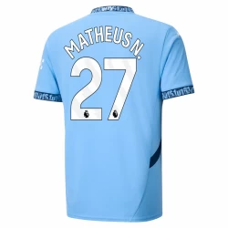 Camiseta Fútbol Manchester City Matheus N. #27 2024-25 Primera Equipación Hombre