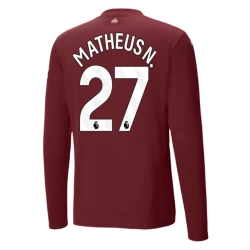 Camiseta Fútbol Manchester City Matheus N. #27 2024-25 Tercera Equipación Hombre Manga Larga