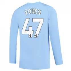 Camiseta Fútbol Manchester City Phil Foden #47 2023-24 Primera Equipación Hombre Manga Larga