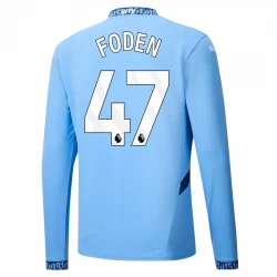 Camiseta Fútbol Manchester City Phil Foden #47 2024-25 Primera Equipación Hombre Manga Larga