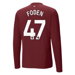 Camiseta Fútbol Manchester City Phil Foden #47 2024-25 Tercera Equipación Hombre Manga Larga