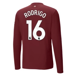 Camiseta Fútbol Manchester City Rodrigo #16 2024-25 Tercera Equipación Hombre Manga Larga