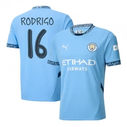 Camiseta Fútbol Manchester City Rodrigo #16 2024-25 UCL Primera Equipación Hombre