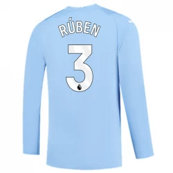 Camiseta Fútbol Manchester City Rúben Dias #3 2023-24 Primera Equipación Hombre Manga Larga