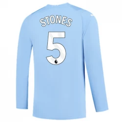 Camiseta Fútbol Manchester City Stones #5 2023-24 Primera Equipación Hombre Manga Larga