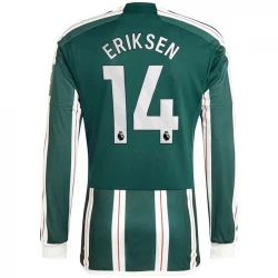 Camiseta Fútbol Manchester United 2023-24 Christian Eriksen #14 Segunda Equipación Hombre Manga Larga