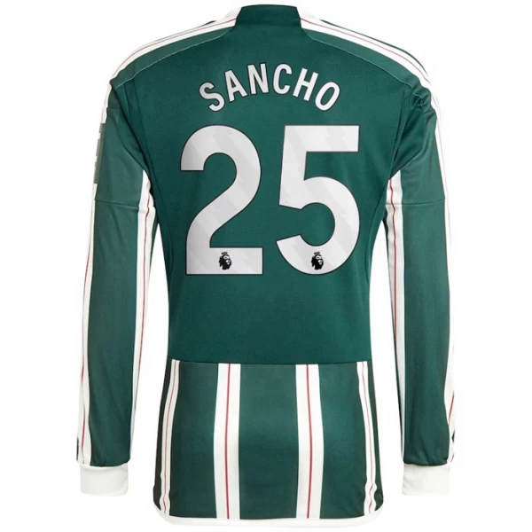 Camiseta Fútbol Manchester United 2023-24 Jadon Sancho #25 Segunda Equipación Hombre Manga Larga