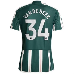 Camiseta Fútbol Manchester United 2023-24 Van De Beek #34 Segunda Equipación Hombre