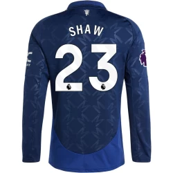 Camiseta Fútbol Manchester United 2024-25 Shaw #23 Segunda Equipación Hombre Manga Larga