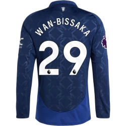 Camiseta Fútbol Manchester United 2024-25 Wan-Bissaka #29 Segunda Equipación Hombre Manga Larga