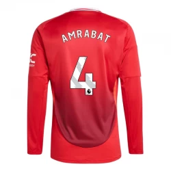 Camiseta Fútbol Manchester United Amrabat #4 2024-25 Primera Equipación Hombre Manga Larga