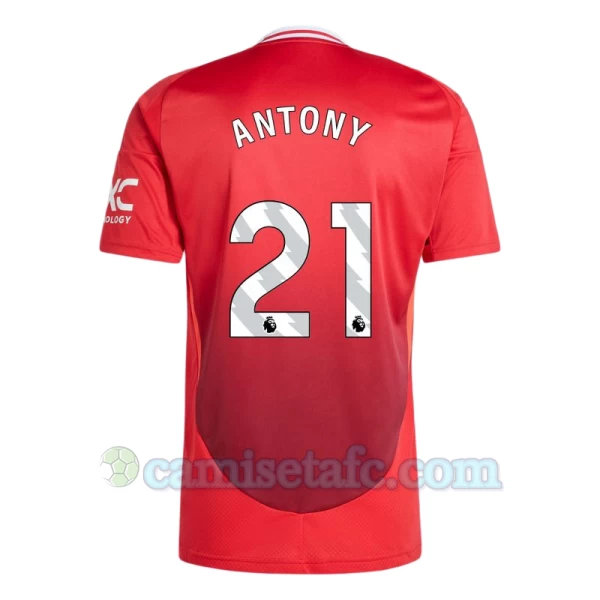 Camiseta Fútbol Manchester United Antony #21 2024-25 Primera Equipación Hombre