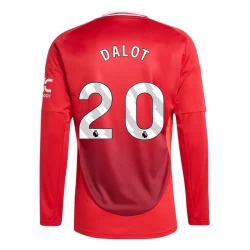 Camiseta Fútbol Manchester United Dalot #20 2024-25 Primera Equipación Hombre Manga Larga