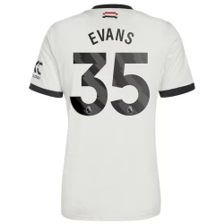 Camiseta Fútbol Manchester United Evans #35 2024-25 Tercera Equipación Hombre