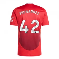 Camiseta Fútbol Manchester United Fernandez #42 2024-25 Primera Equipación Hombre