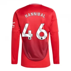 Camiseta Fútbol Manchester United Hannibal #46 2024-25 Primera Equipación Hombre Manga Larga